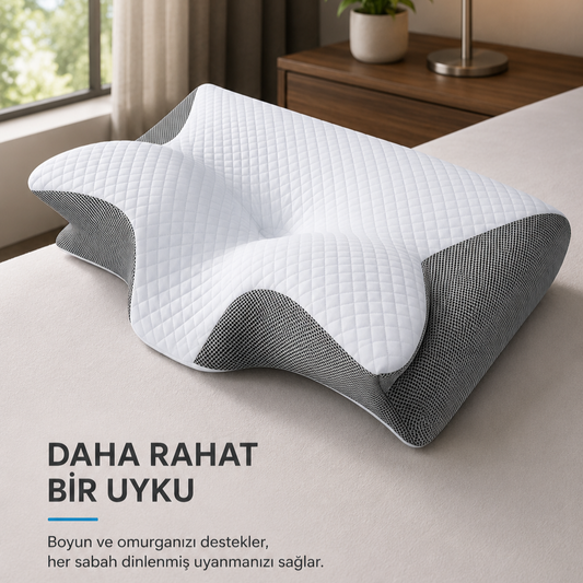 Ortopedik Visco Boyun Yastığı - Ergonomik Uyku Yastığı