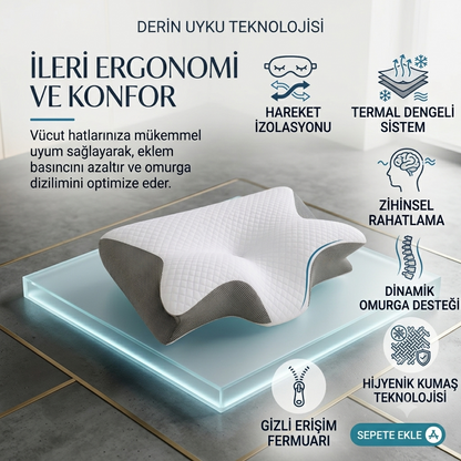 Ortopedik Visco Boyun Yastığı - Ergonomik Uyku Yastığı